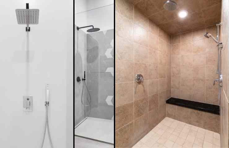 diverse tipologie di doccia