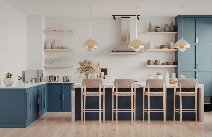 cucina senza piastrelle